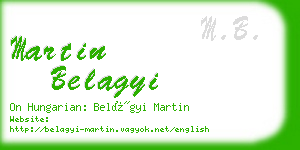 martin belagyi business card